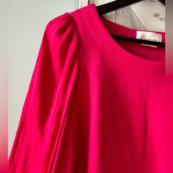 Anthropologie pink balloon sleeve top - Picture 5 of 9